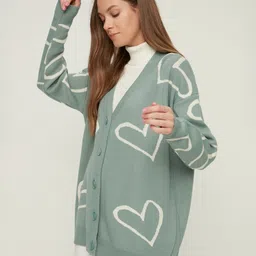 Trendyol Printed Cardigan Sweater-82