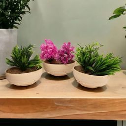 CHOCOZONE 6-Pcs Beige Textured Planters-39