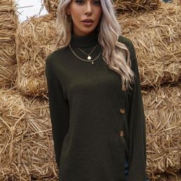Stylecast X KPOP Women Turtle Neck Ribbed Pullover Sweater-image-94