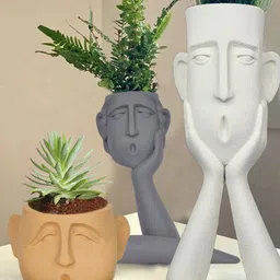 THE ARTMENT Set of 3 Surprised Faces Planters-25