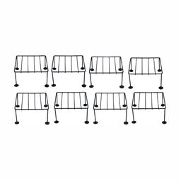 appeasy Black 4Pcs Square Metal Planter Stands-19