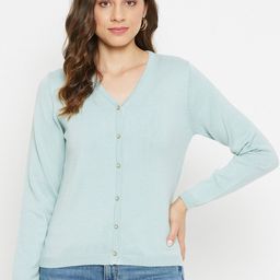 Madame V-Neck Long Sleeves Acrylic Cardigan-image-21