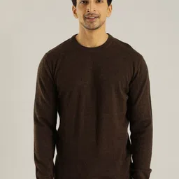 Indian Terrain Round Neck Long Sleeves Woollen Pullover-image-61