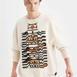 DeFacto Typography Printed Cotton Sweatshirts-picture-23