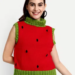 WINDROP SOLUTIONS Women Ribbed Sweater Vest-image-11