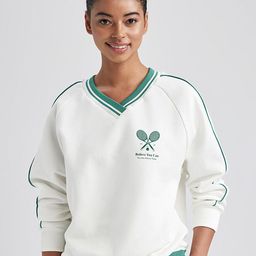 DeFacto V-Neck Raglan Sleeve Pullover-image-86