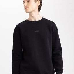 DeFacto Round Neck Cotton Sweatshirt-image-18