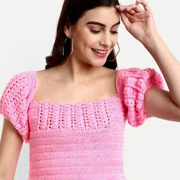 WINDROP SOLUTIONS Self Design Cowl Neck Sweater Vest-picture-13