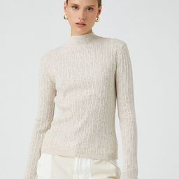 Koton Ribbed High Neck Acrylic Pullover-image-41