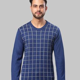 Raymond Men Checked Pullover Sweater-image-8