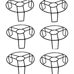 appeasy Black 6-Pcs Round Metal Planter Stands-28