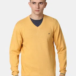 t-base Men Yellow Solid Cotton Pullover-image-69