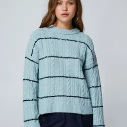 Koton Striped Pullover Sweater-image-25