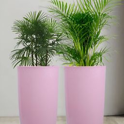 Kuber Industries Pink 2 Pieces Flower Planters-14