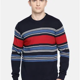 Celio Striped Long Sleeves Cotton Pullover-image-99