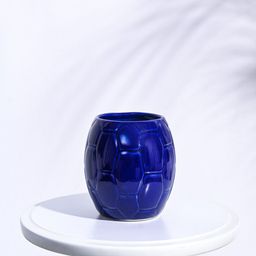 UGAOO Blue Textured Football Ceramic Planter-52