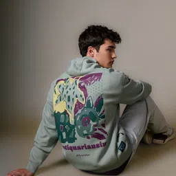 DeFacto Graphic Printed Hooded Pullover-image-43