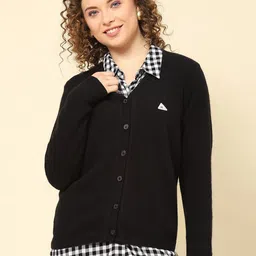 Monte Carlo V-Neck Full Sleeve Woollen Cardigan Sweater-image-90