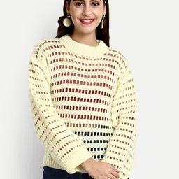 WINDROP SOLUTIONS Self Design Mock Collar Long Sleeves Regular Sweater Vest-2
