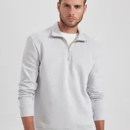 DeFacto Mock Collar Half Zipper Sweatshirt-picture-25
