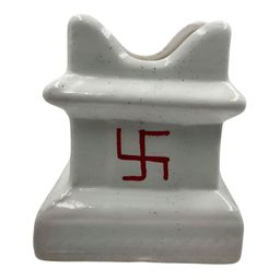 INDIA MEETS INDIA White Ceramic Tulsi Planter-25