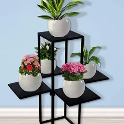 TRUSTBASKET Olive Black 5-Tier Planter Stand-21