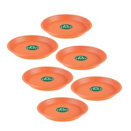 TRUSTBASKET 6 Pcs Brown Brand Logo Detailing Planter Saucers-image-23