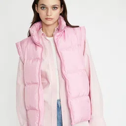 DeFacto Stand Collar Sleeveless Puffer Jacket-19