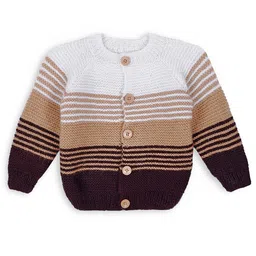 WINDROP SOLUTIONS Infants Striped Round Neck Long Sleeves Acrylic Cardigan Sweater-picture-58