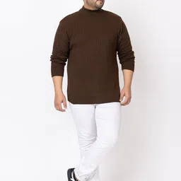 KVETOO Plus Size Turtle Neck Pullover Sweater-picture-54