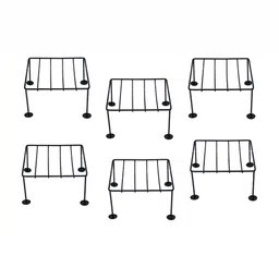 appeasy Black 6 Pieces Square Plant Pot Stand-58