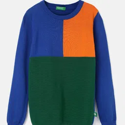 United Colors of Benetton Boys Colourblocked Cotton Pullover-picture-37