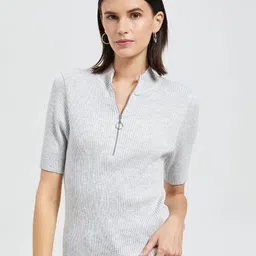 Koton High Neck Ribbed Pullover-55