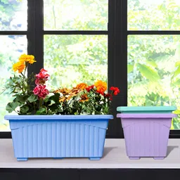 Kuber Industries Marble Jupitar Blue & Green 3 Pieces Textured Lightweight Planters-20