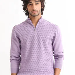 RARE RABBIT Men Troyo Regular Fit Cable Knit Turtle Neck Sweater-picture-16