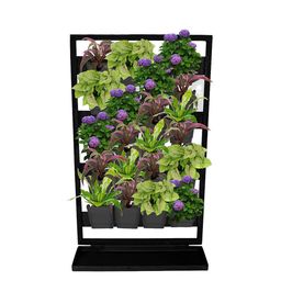 TRUSTBASKET Verti Greens Black Metal Planter Stand-27