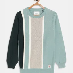 Octave Boys Green & Black Colourblocked Pullover-image-88