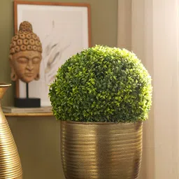 Pure Home and Living Brown Antique Finished Textured Aluminium Planter-48