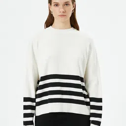 Koton Striped Round Neck Pullover Sweater-picture-36