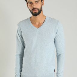 Indian Terrain V-Neck Long Sleeves Pullover-image-86