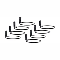 appeasy Black 8Pcs Hanging Ring Metal Planter Stands-image-0