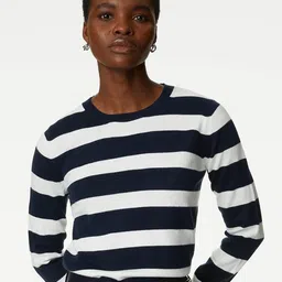 Marks & Spencer Striped Long Sleeves Pullover Sweaters-24