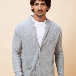 Globus Ribbed Mandarin Collar Cardigan-picture-51