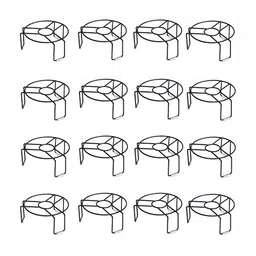 appeasy 16 Pcs Black Big Round Pot Stands-image-31