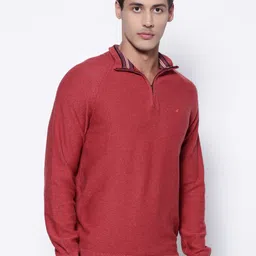 Blackberrys Men Red Solid Pullover Sweater-picture-31