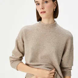 Koton Striped Acrylic Pullover-17
