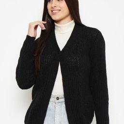 CREATIVE LINE Ribbed Woolen Cardigan Sweater-image-94