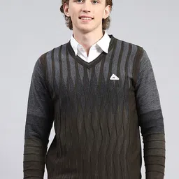 Monte Carlo Self Design Woollen Pullover Sweaters-image-15