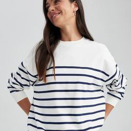 DeFacto Striped Round Neck Pullover-image-26