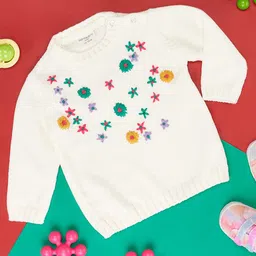 Pantaloons Baby Girls Floral Embroidered Cotton Pullover-image-37